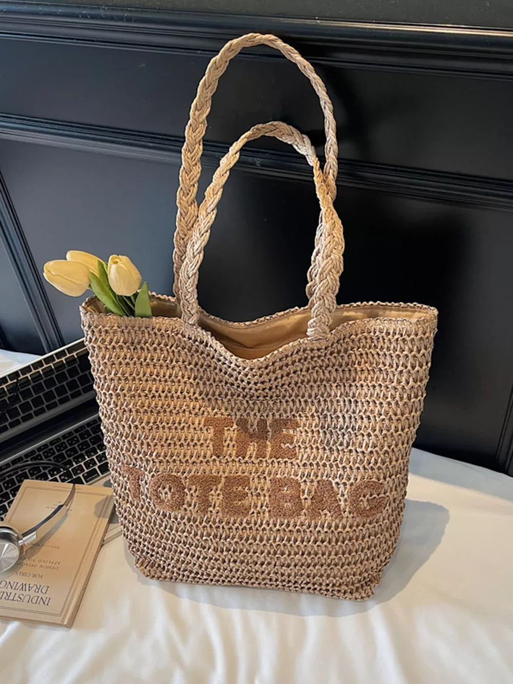 Straw Woven Shoulder Bag, image 8