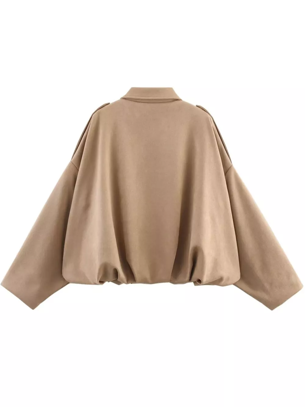Collared Neck Dropped Shoulder Jacket, image 7