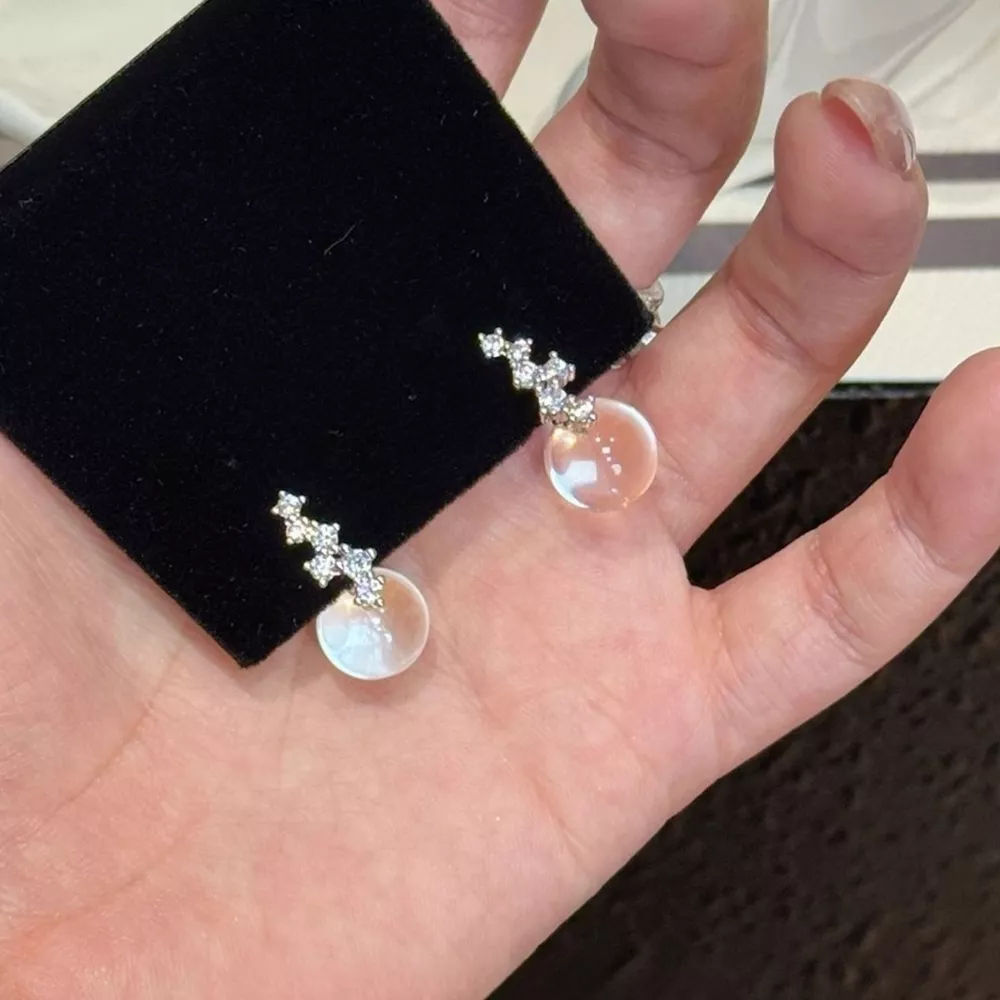 Crystal Ball Drop Earrings, image 4
