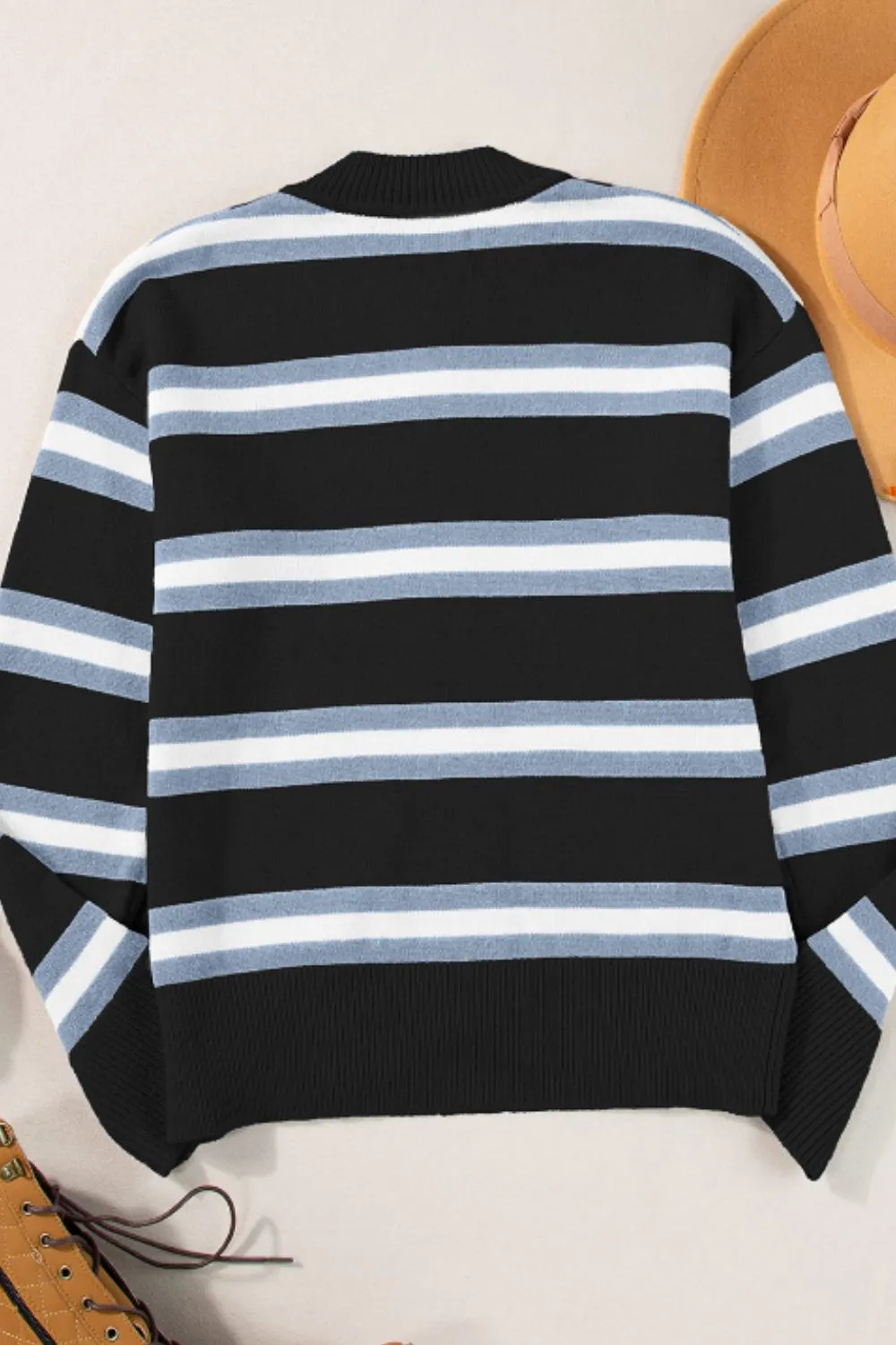 Striped Button Down Long Sleeve Cardigan, image 12