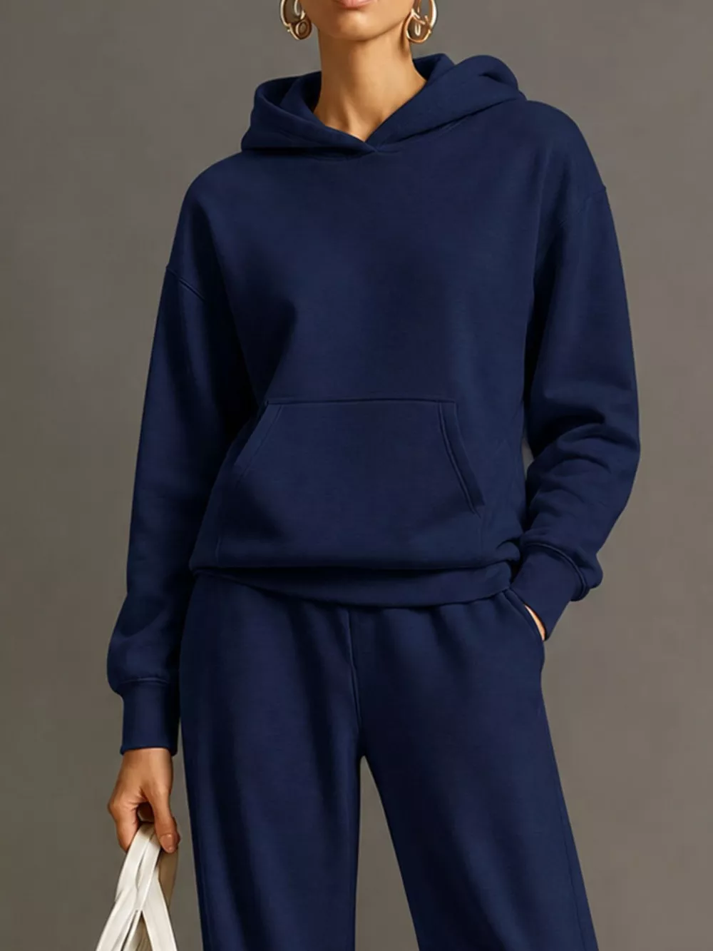 Kangaroo Pocket Hoodie and Pants Set, image 15