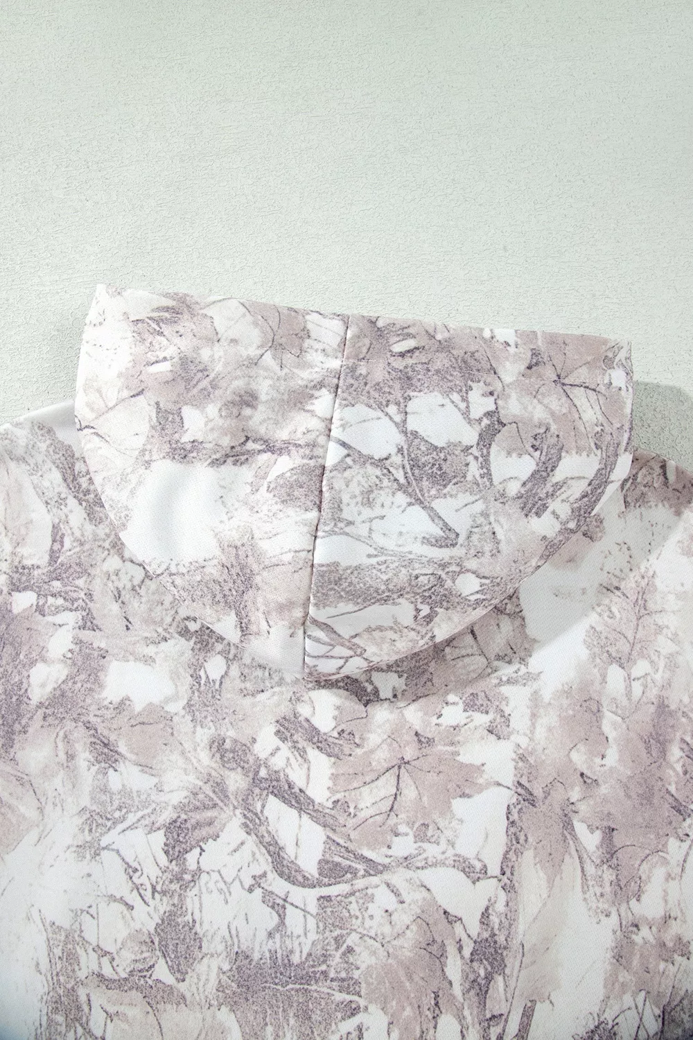 Abstract Print Ribbed Cuffs Hem Long Sleeve Hoodie, image 9