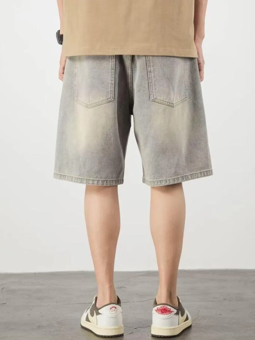Men's Full Size Distressed Denim Shorts Plus Size, image 4