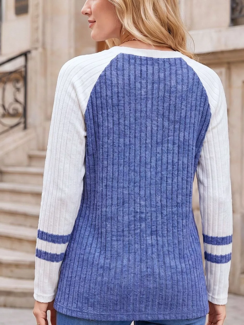 Ribbed Raglan Sleeve T-Shirt, image 10