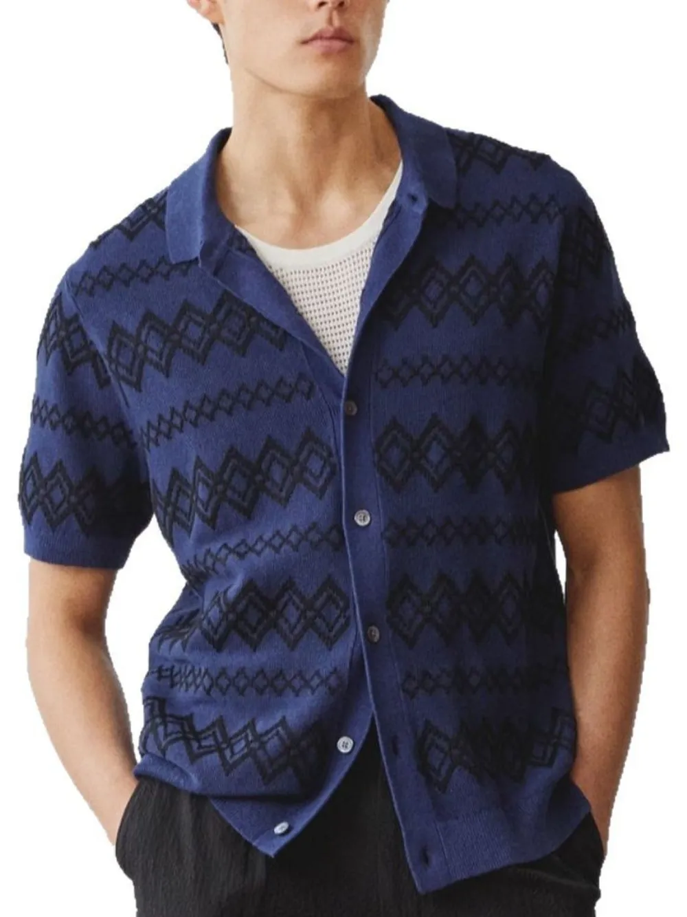 Men's Plus Size Button Down Short Sleeve Shirt, image 4