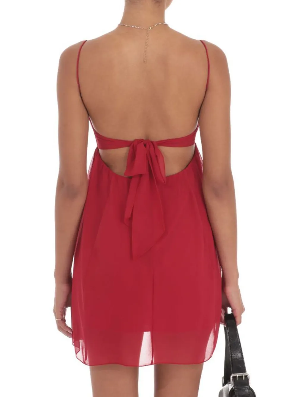 Tie Back Spaghetti Strap Mini Dress, image 10