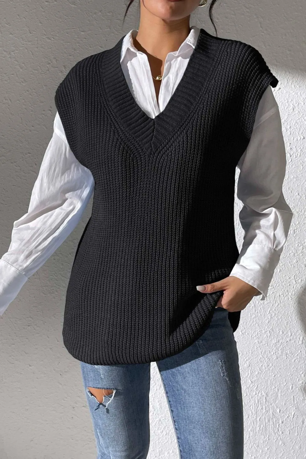 V-Neck Sweater Vest, image 15