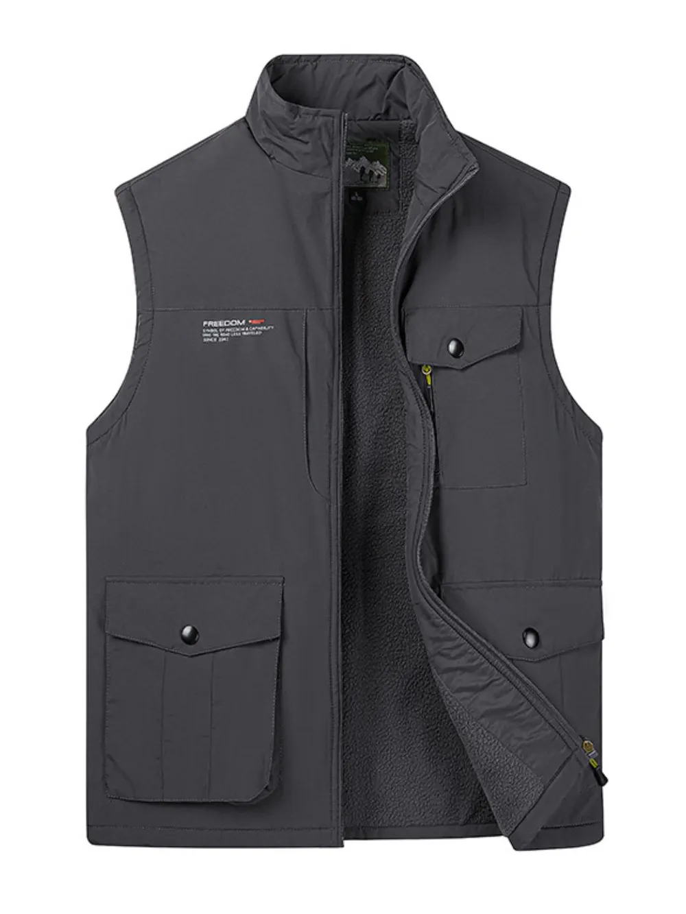 Men's Plus Size Zip Up Vest, image 2
