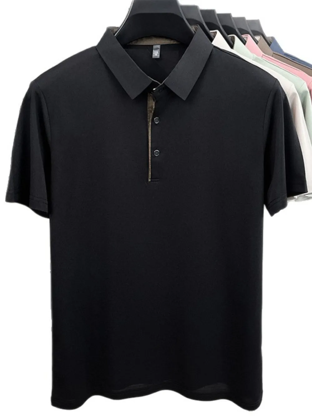 Men's Plus Size Button Detail Short Sleeve Polo
