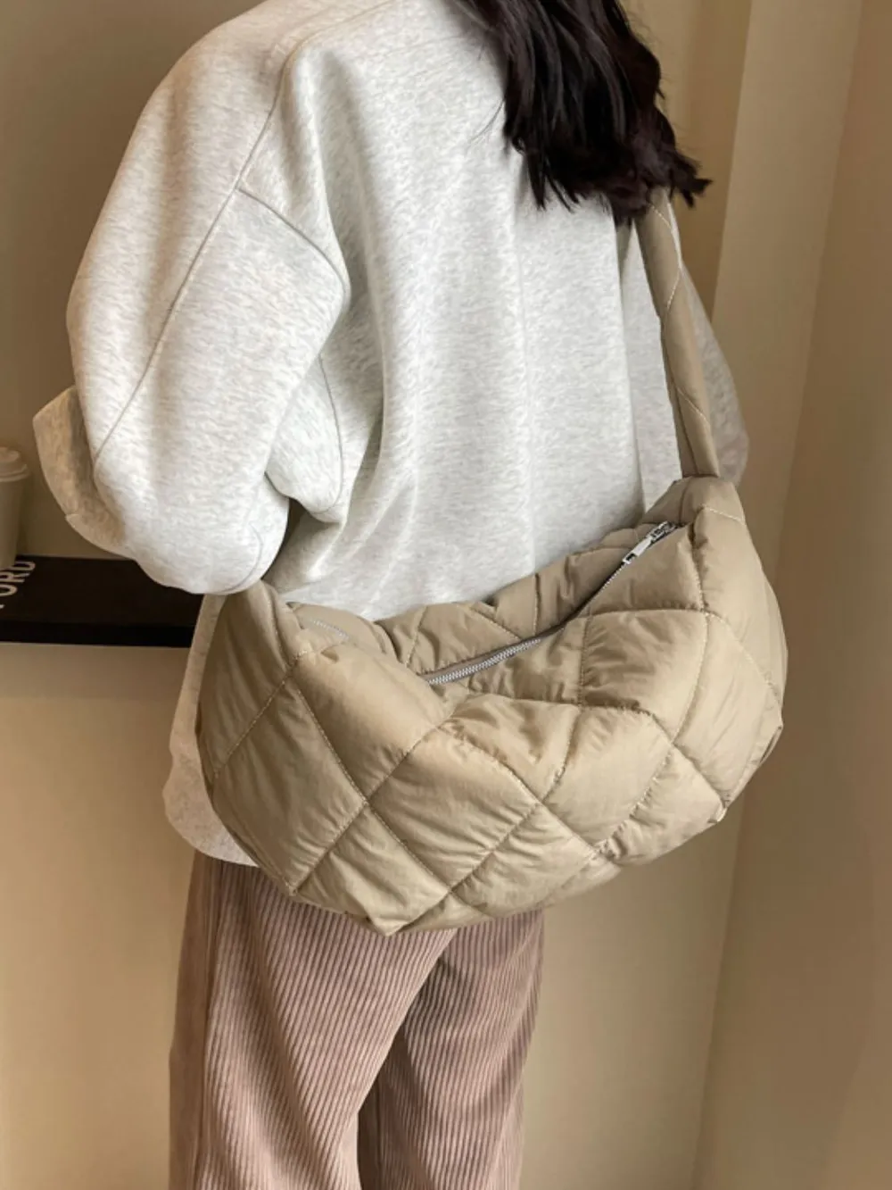 Quilted Polyester Crossbody Bag, image 16