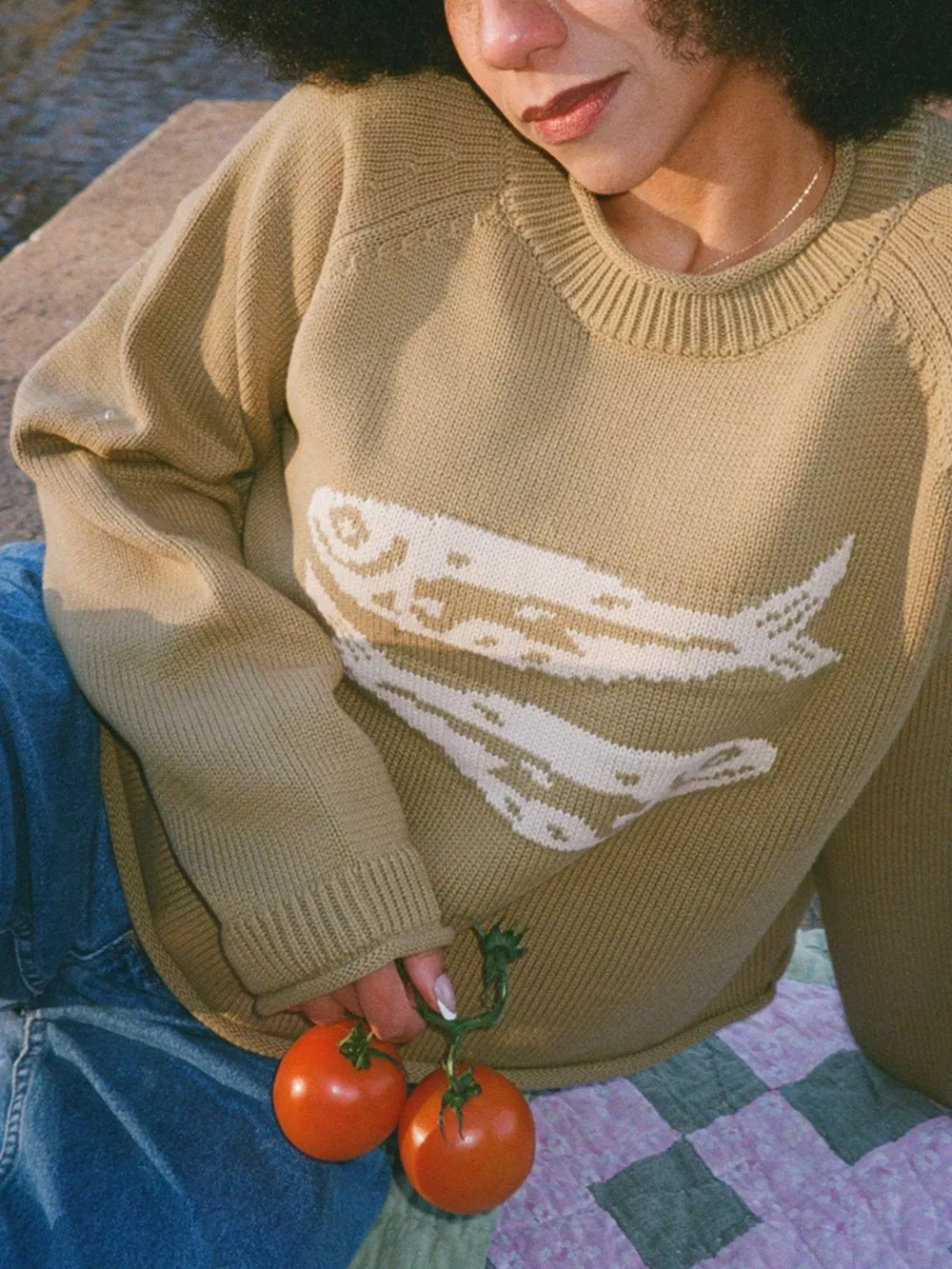 Fish Pattern Crew Neck Sweater, image 11