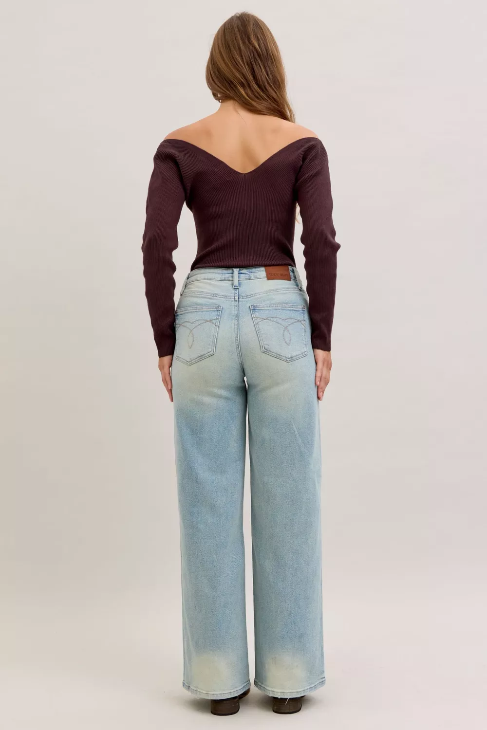 High Waist Column Straight Jeans, image 4