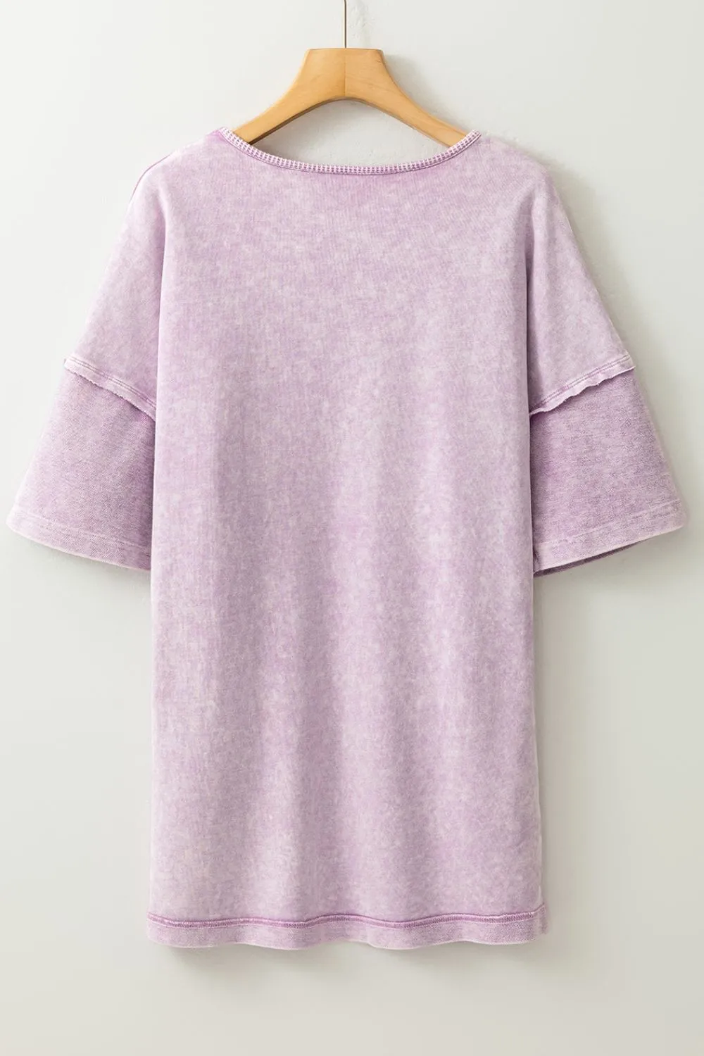 Mineral Wash Drop Shoulder Round Neck T-Shirt, image 4