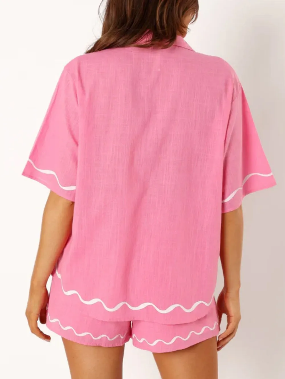 Button Up Half Sleeve Top and Shorts Set, image 4