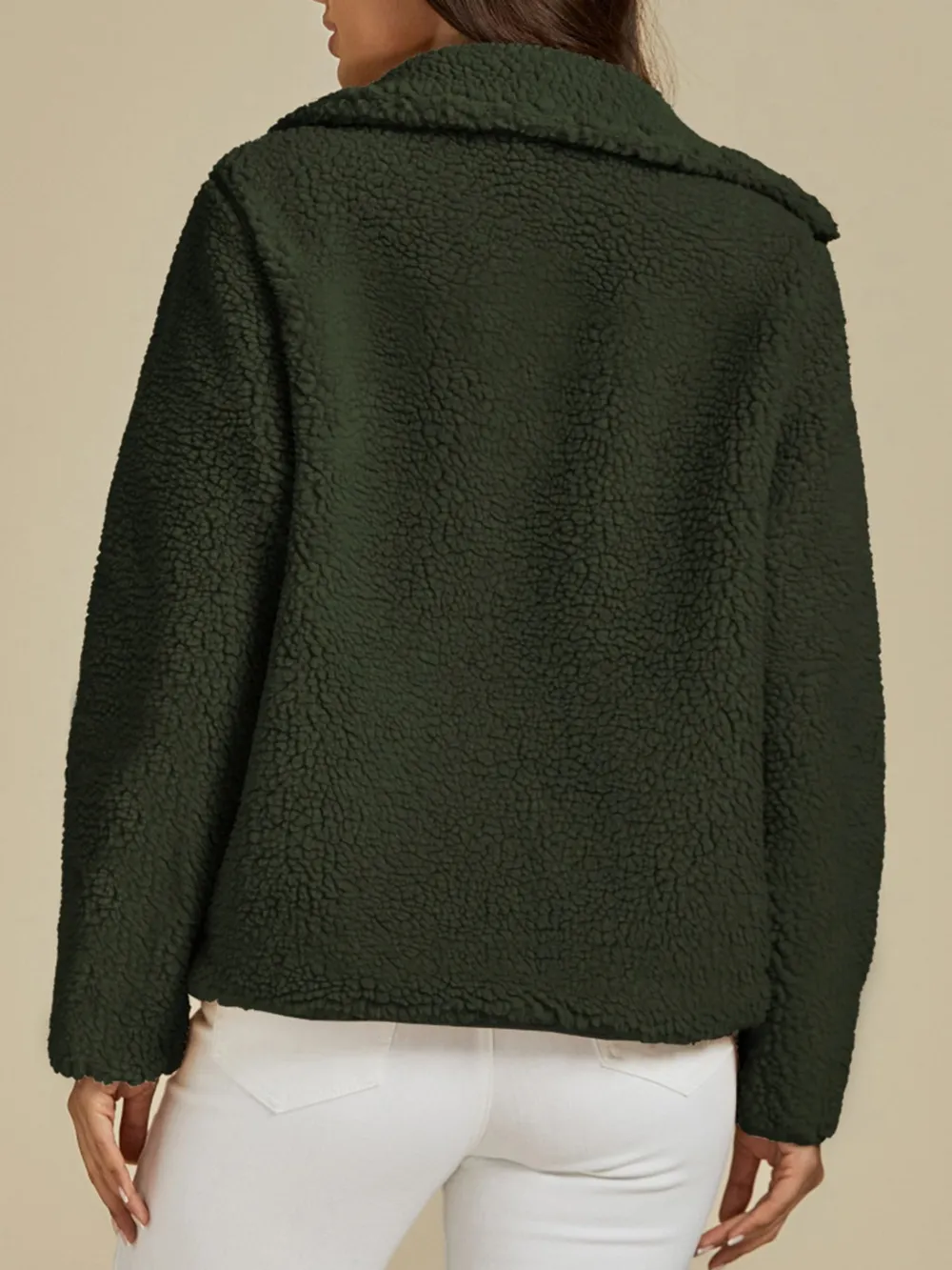 Zip Up Long Sleeve Plush Jacket, image 11
