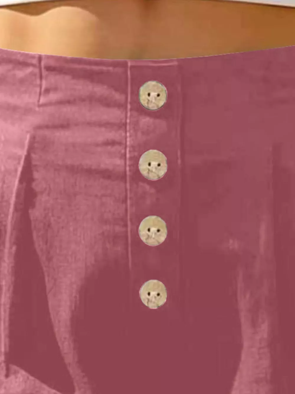 Button Fly High Waist Shorts, image 17