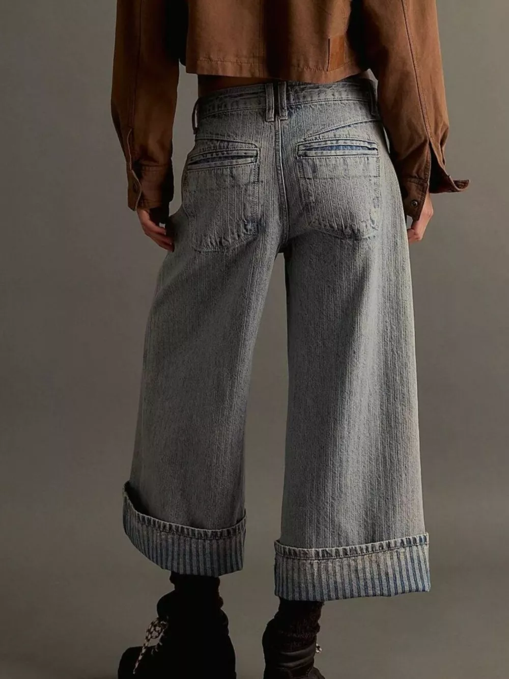 Wide-Leg Cropped Jeans, image 4