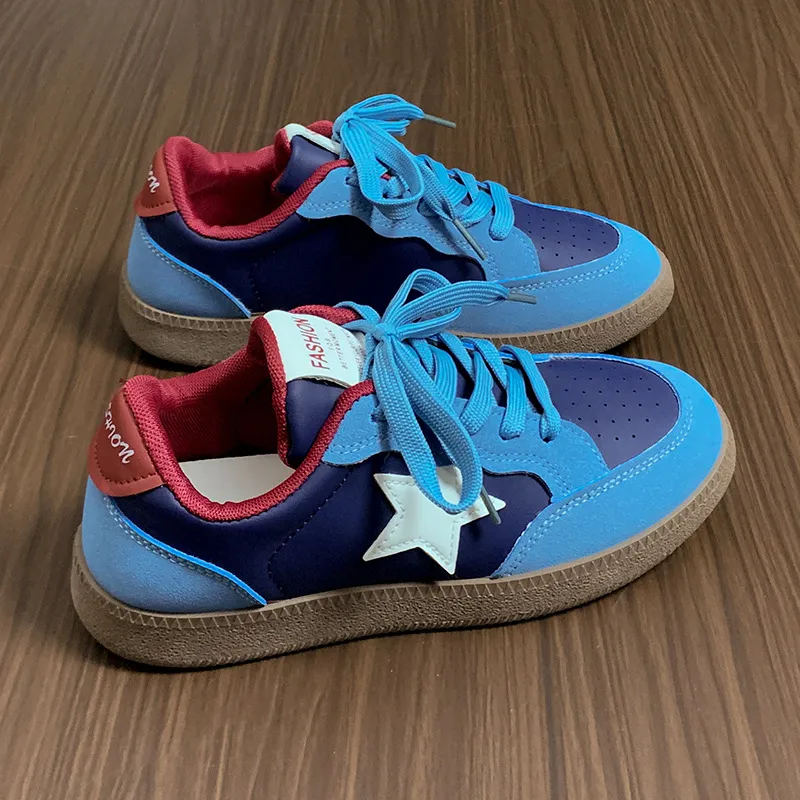 Contrast Star Lace-Up Athletic Sneakers, image 5