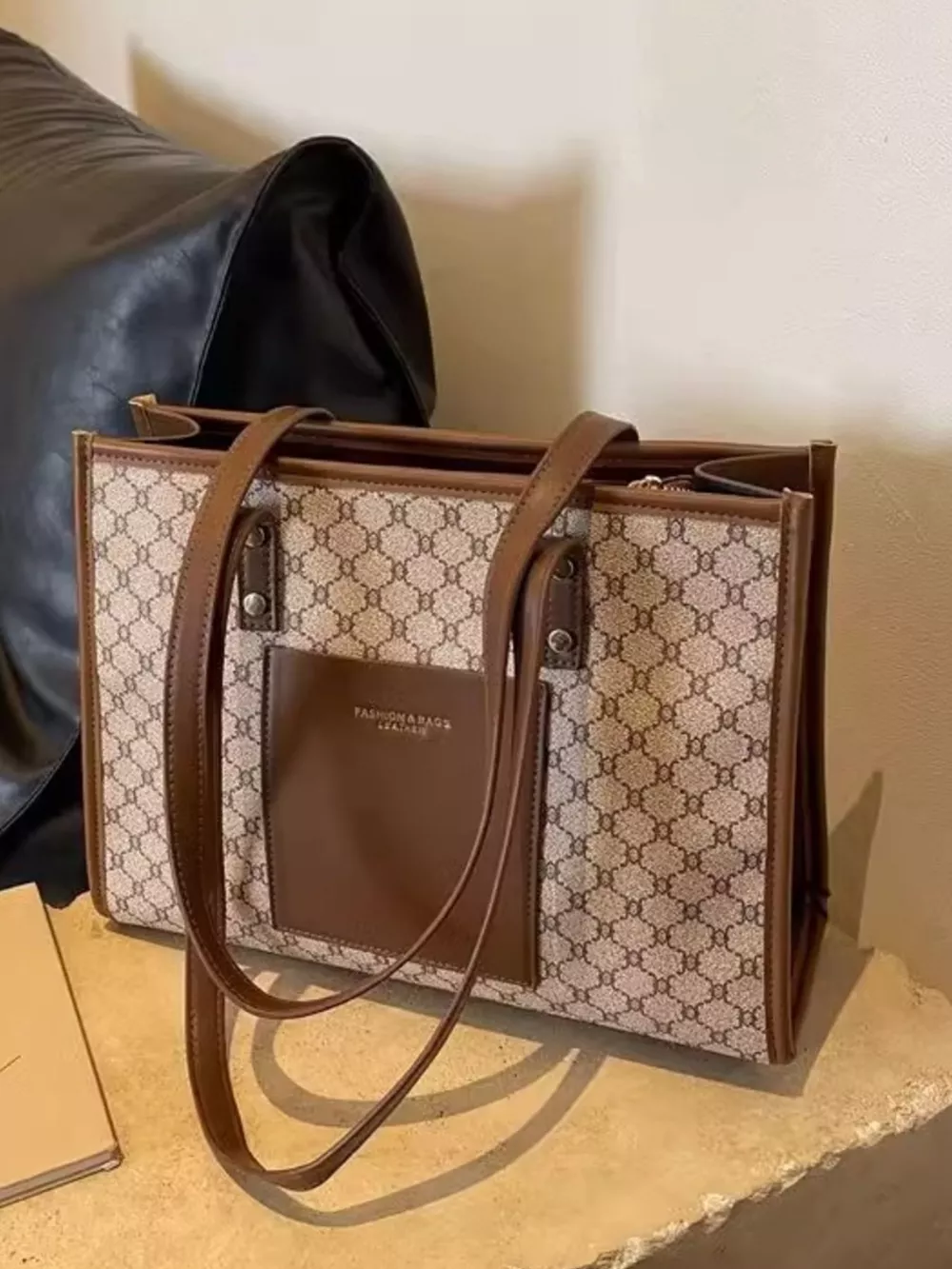 Patterned Tote Shoulder Bag, image 4
