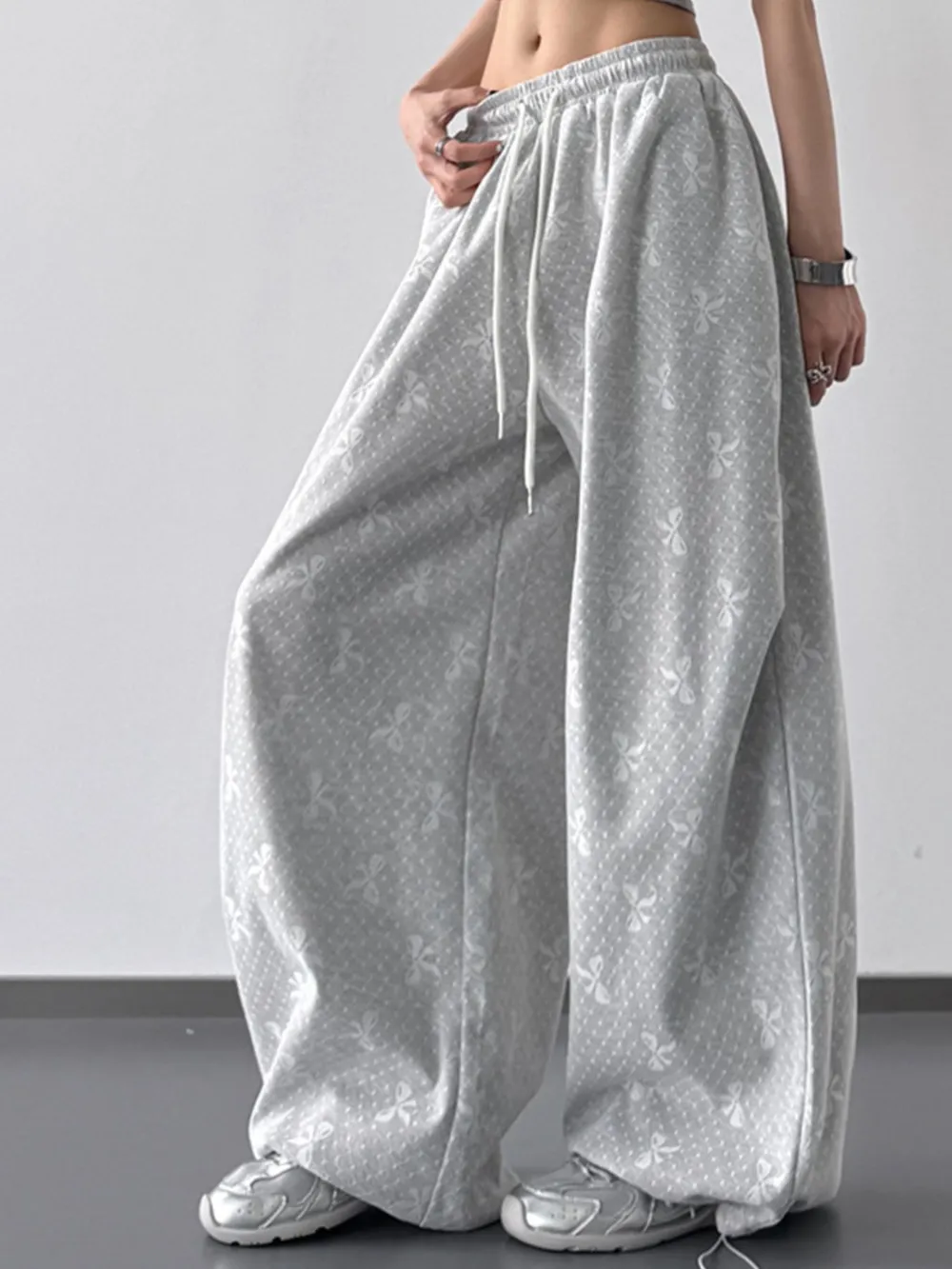 Wide Leg Casual Drawstring Pants, image 5