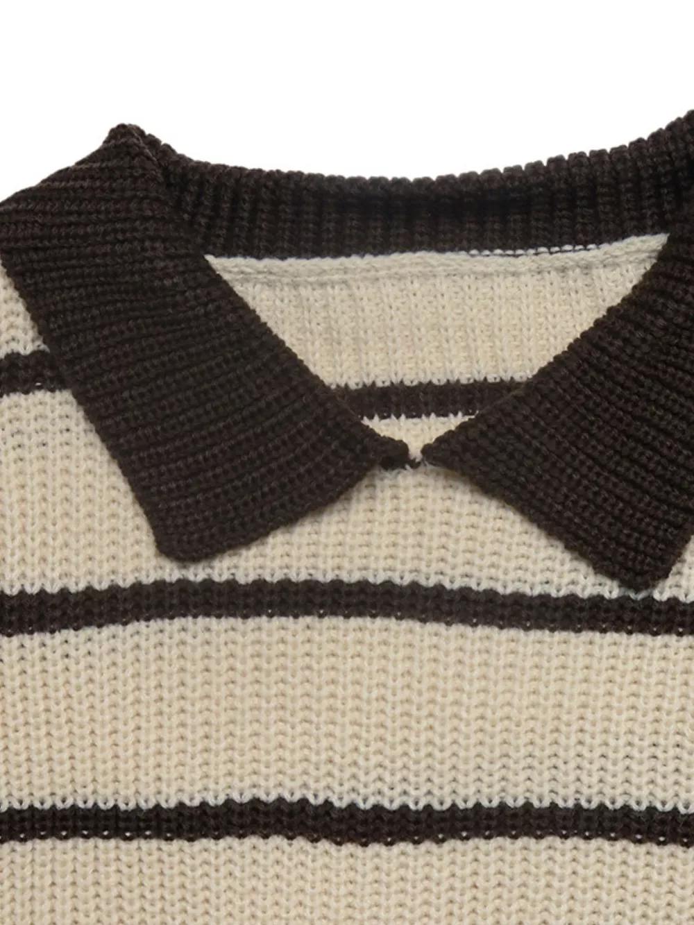 Striped Knit Polo Sweater, image 7