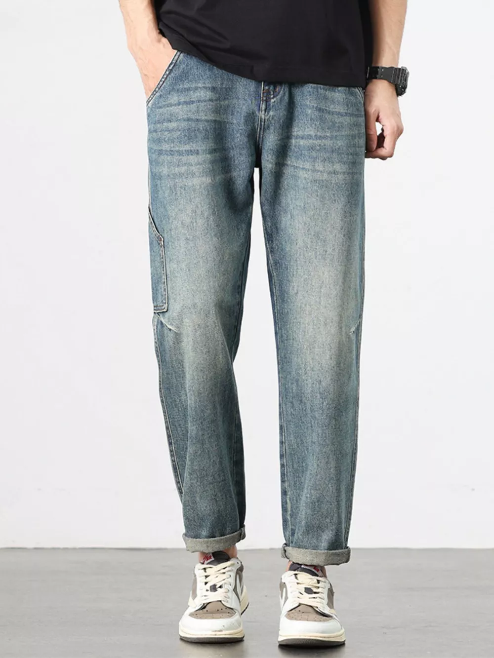 Men's Vintage Wash Relaxed Fit Jeans