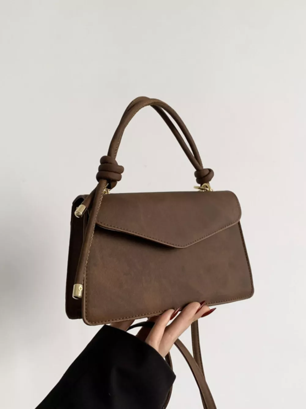 Flap Crossbody Bag with Top Handle, image 9