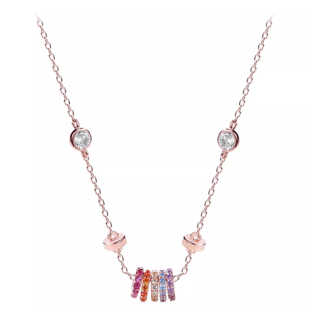 925 Sterling Silver Circle Pendant Necklace, image 4