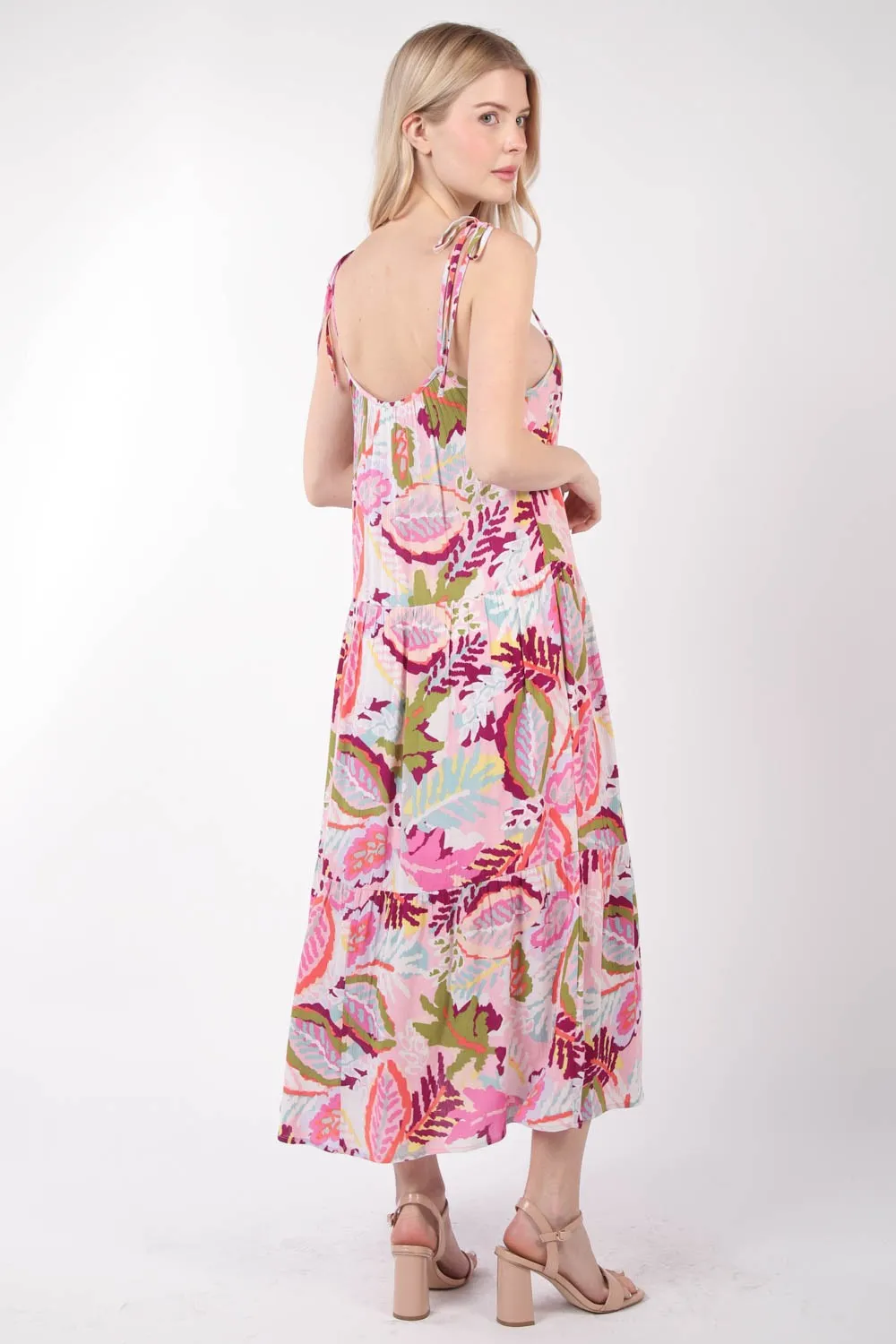 Tropical Printed Cami Midi Dress, image 2