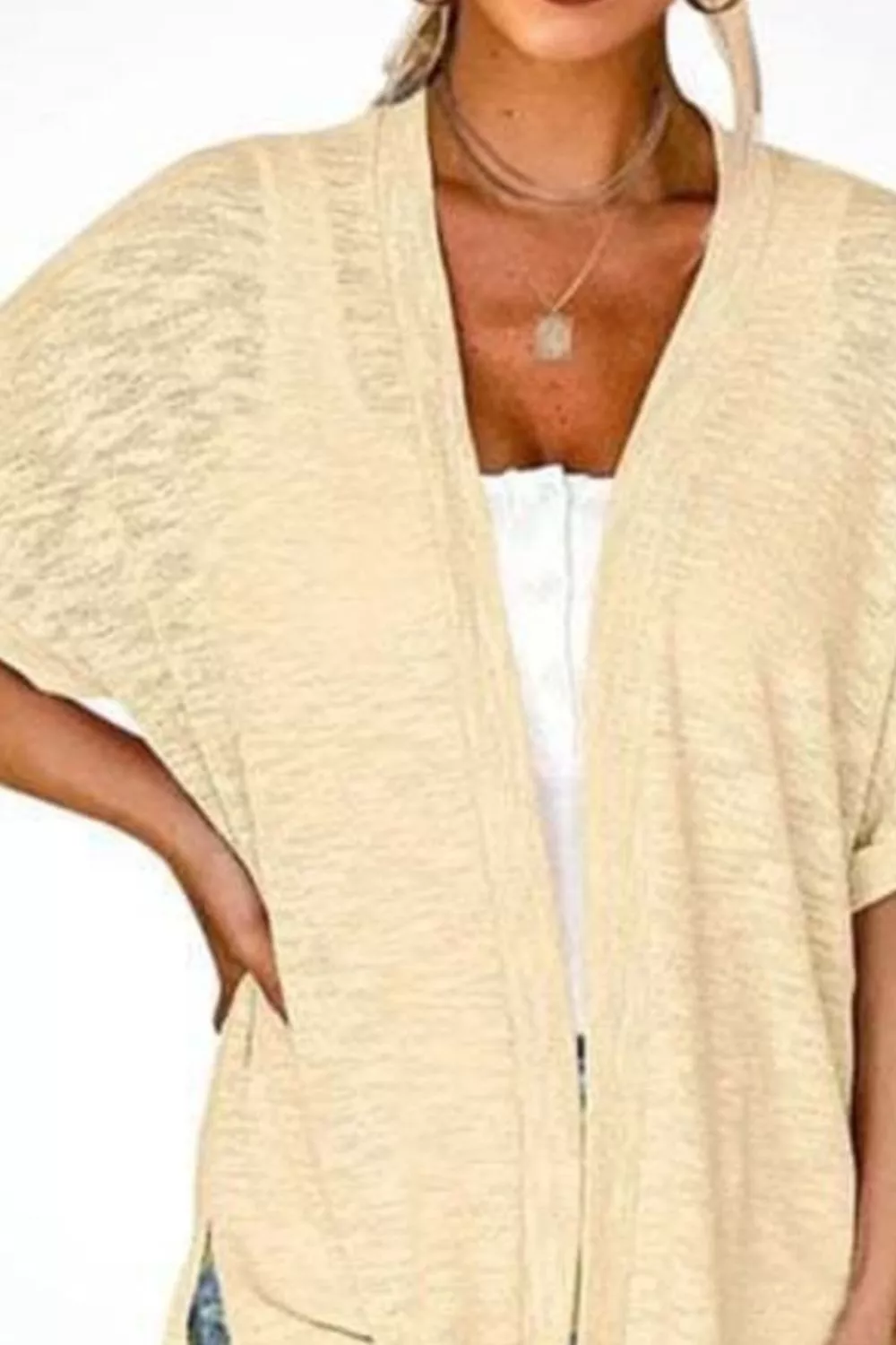 Side Sit Open Front Cardigan, image 9