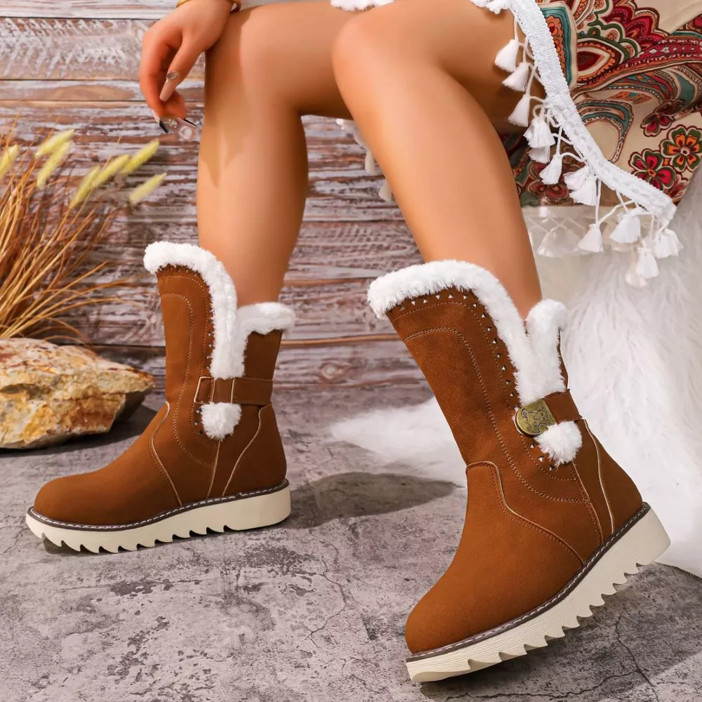 Round Toe Platform Boots, image 6
