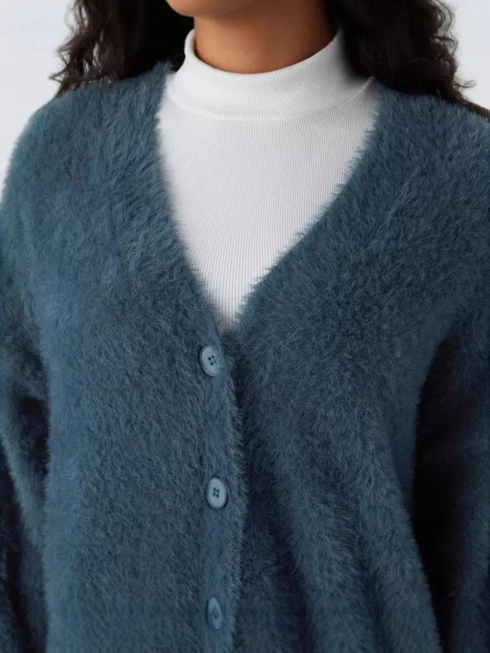 Cozy Knit Button-Down Cardigan, image 3