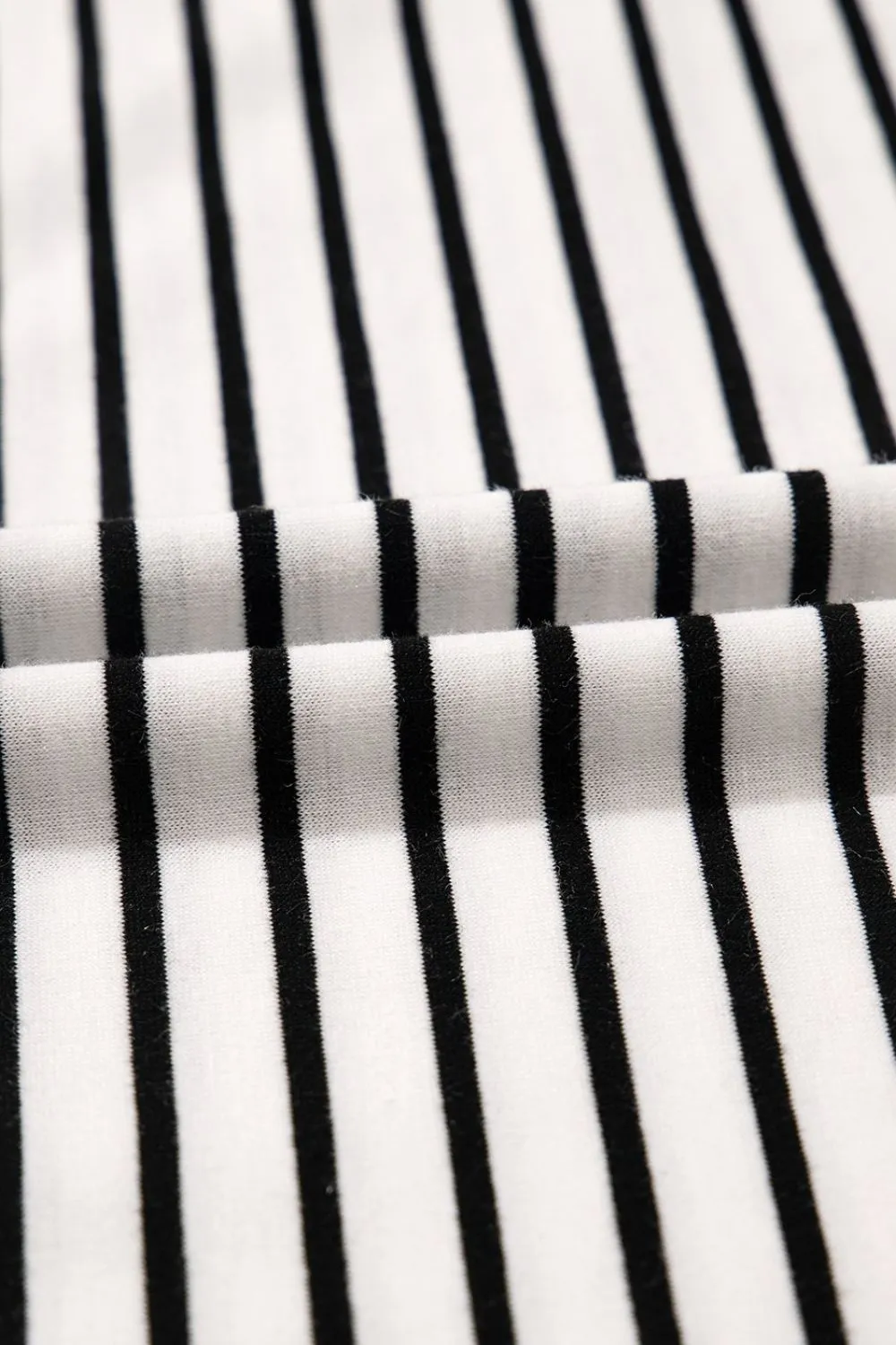 Stripe V Neck Tee and Casual Shorts Set, image 4
