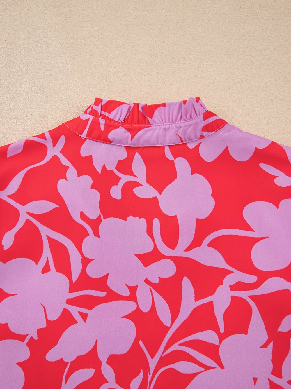Floral Print Ruffle Hem Shirt Dress, image 6