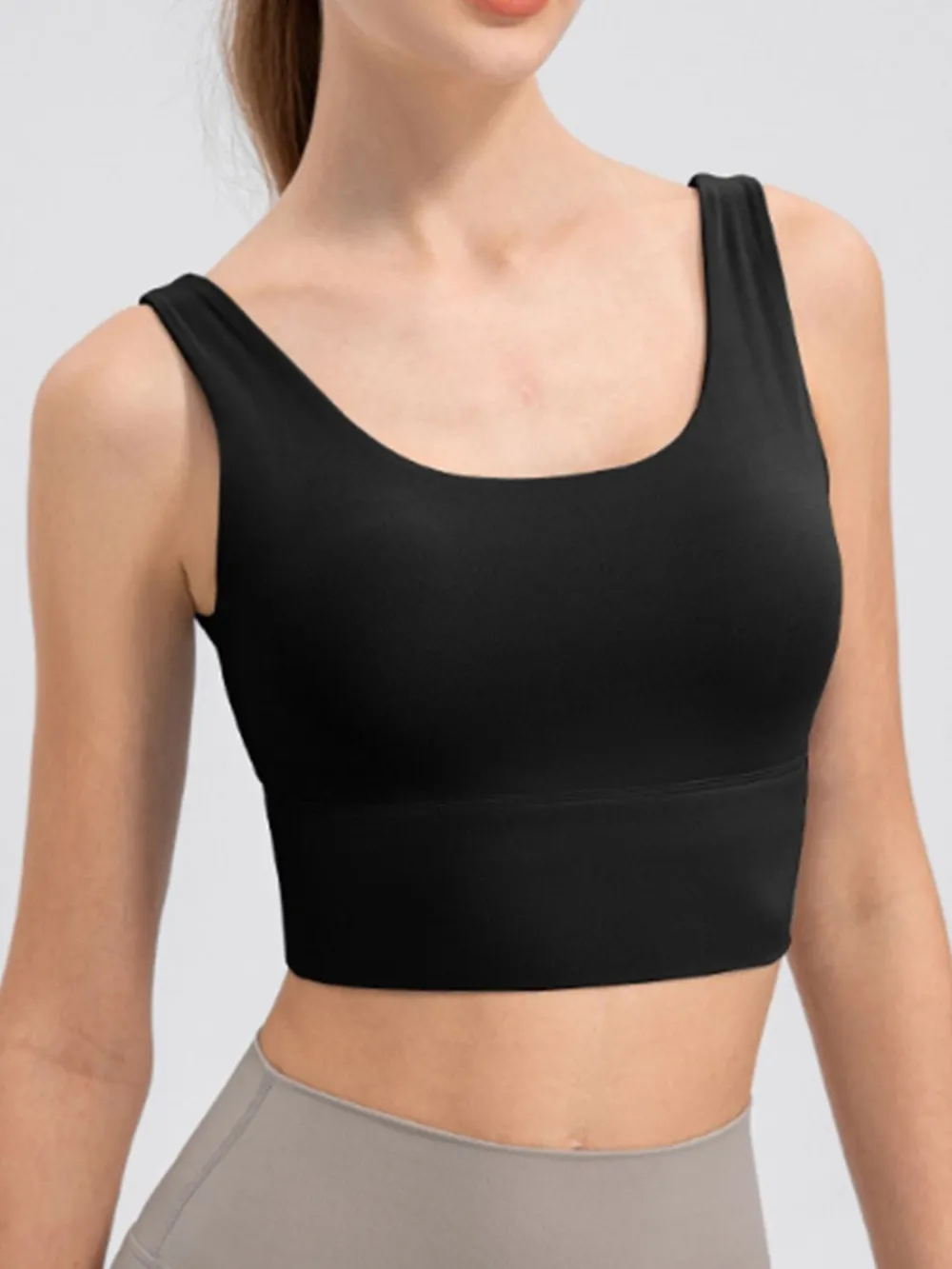 Scoop Neck Wide Strap Active Tank, image 10