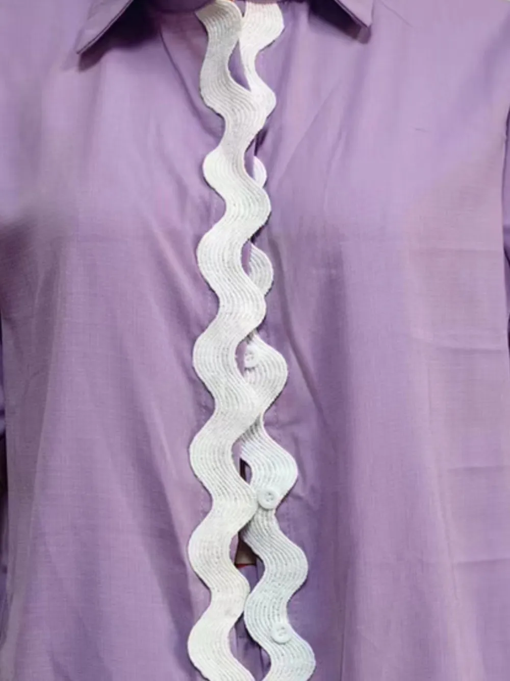 Contrast Trim Collared Neck Top and Shorts Set, image 3
