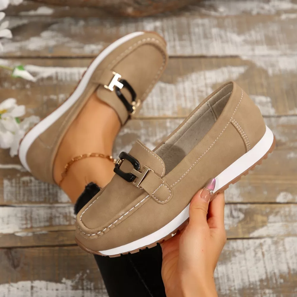 Buckle Decor Casual Slip-Ons, image 3