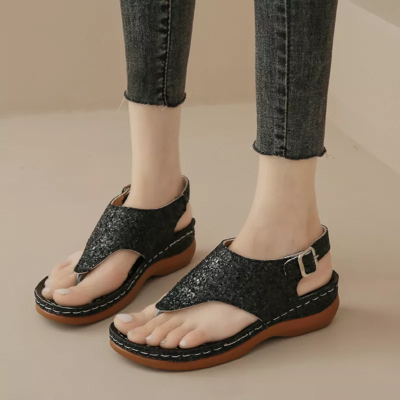 Toe Post Wedge Sandals