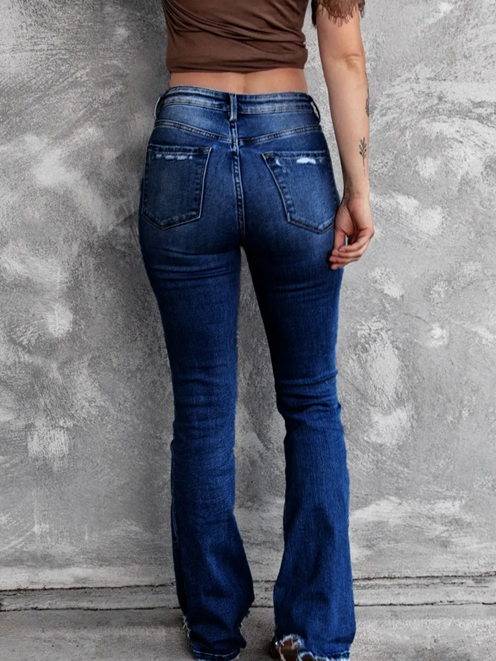 Distressed Flare Jeans, image 4