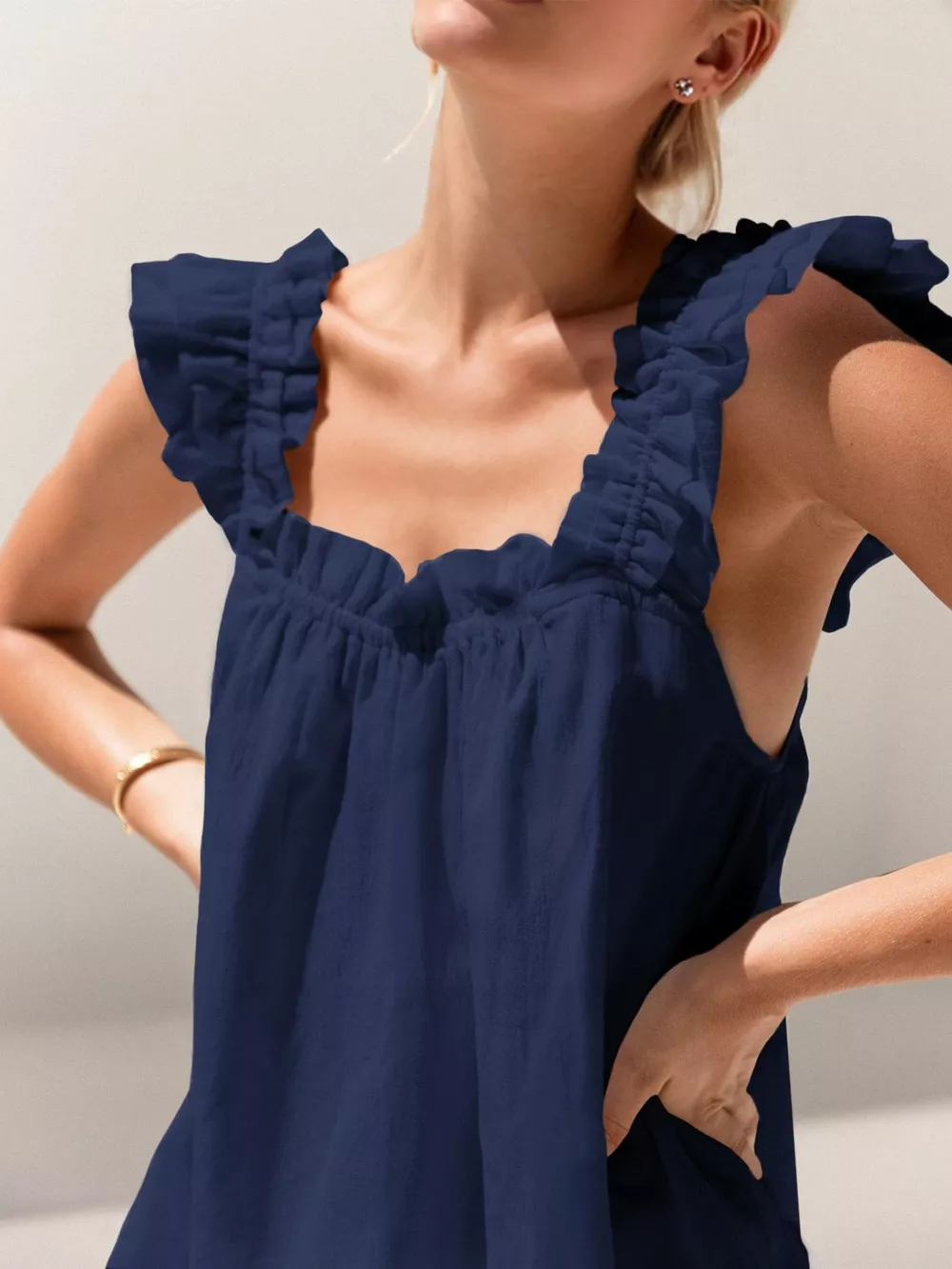 Ruffle Trim Top and Shorts Set, image 14