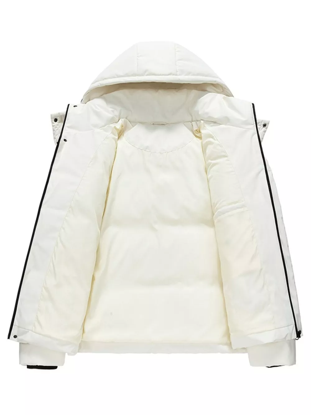 Men's Plus Size Hooded Padded Winter Puffer Jacket, image 4