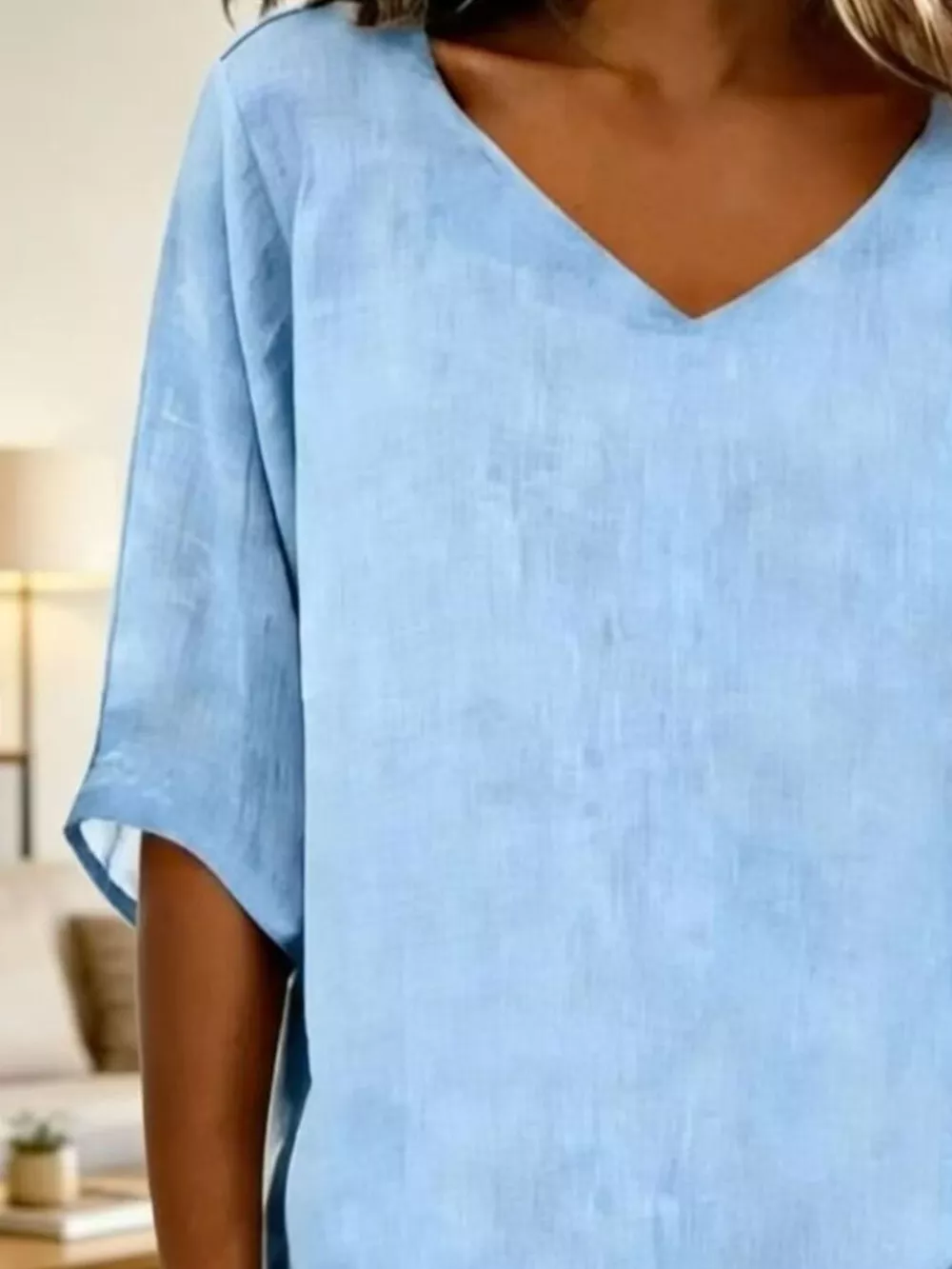 V-Neck Casual T-Shirt, image 2