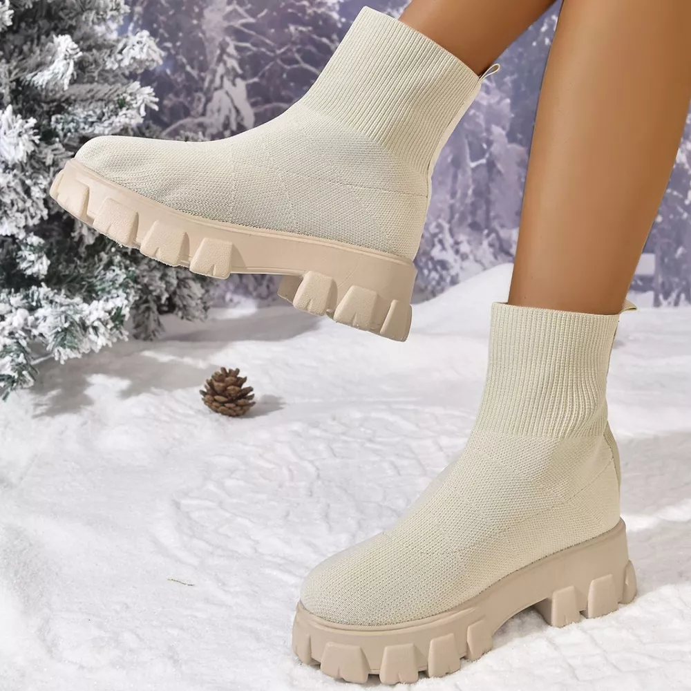 Round Toe Block Heels Boots, image 18