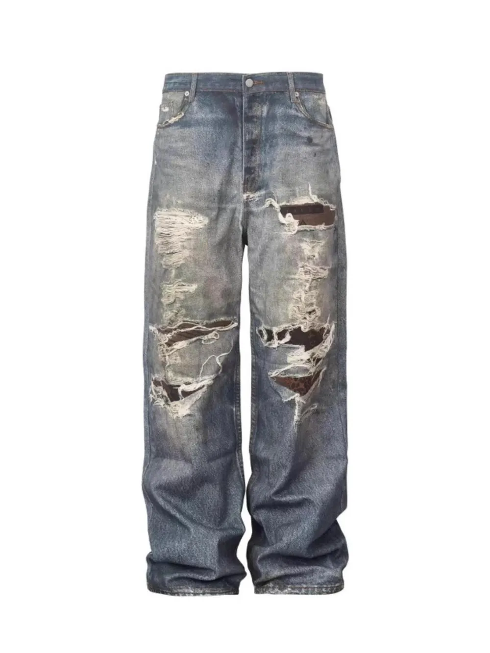 Men's Full Size Distressed Baggy Boyfriend Jeans Plus Size, image 2