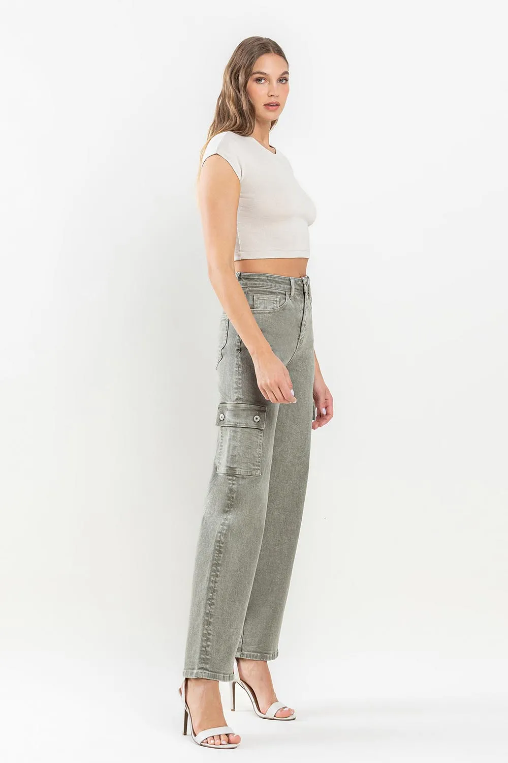 90's Super High Rise Cargo Jeans, image 10