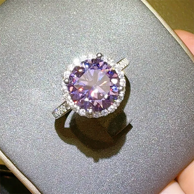 3 Carat Moissanite Zircon 925 Sterling Silver Ring, image 2