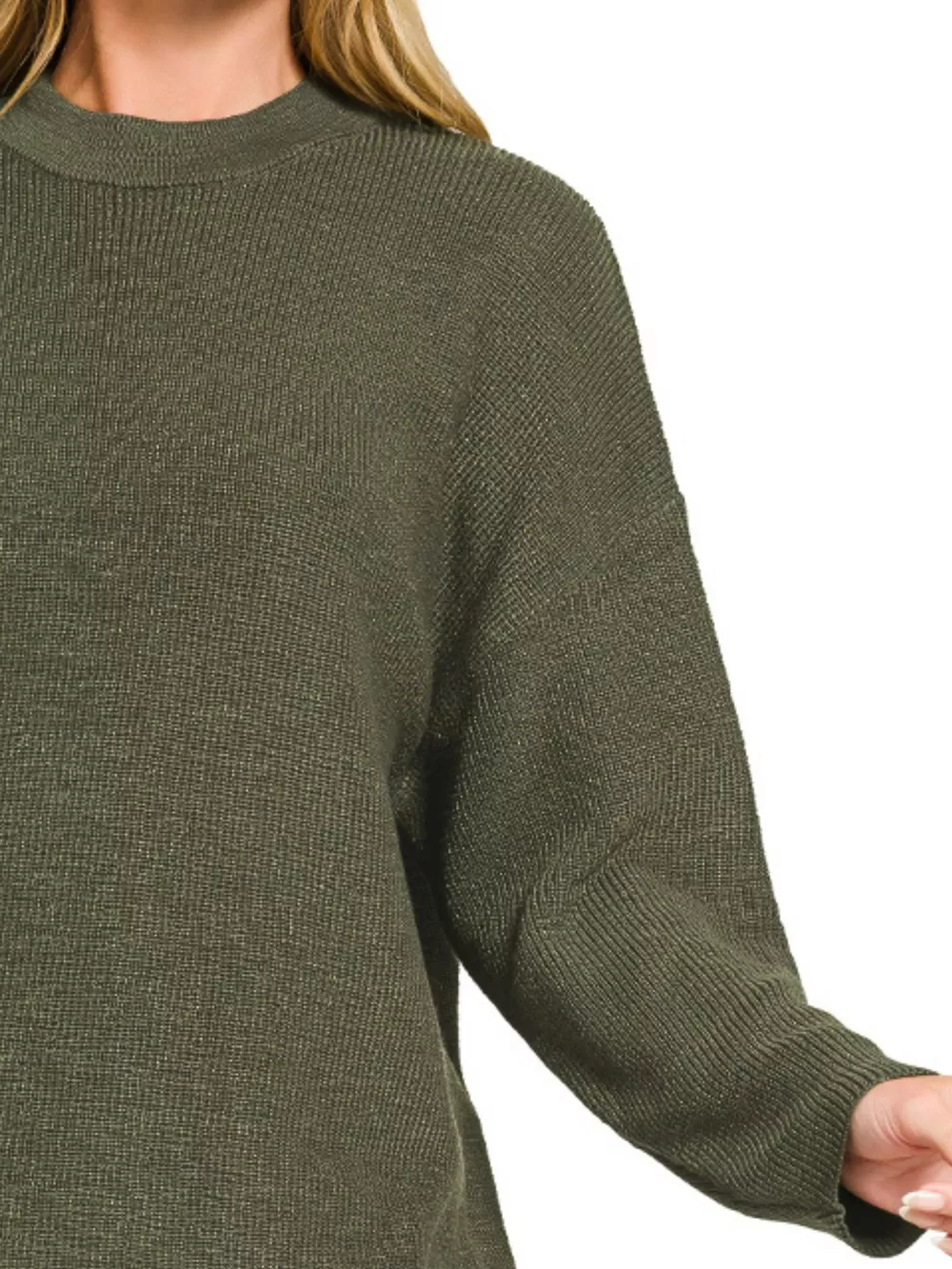 Round Neck Knit Top and Shorts Sweater Set, image 3
