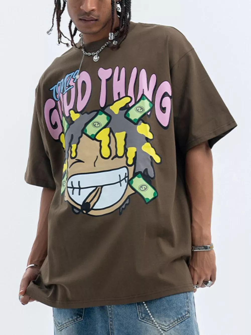 Men's Graphic Round Neck Casual T-Shirt, image 2