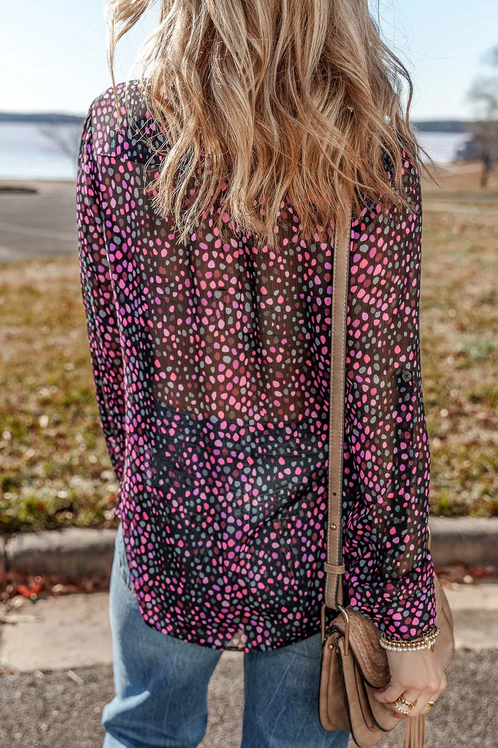 Polka Dot Button Up Shirt, image 3