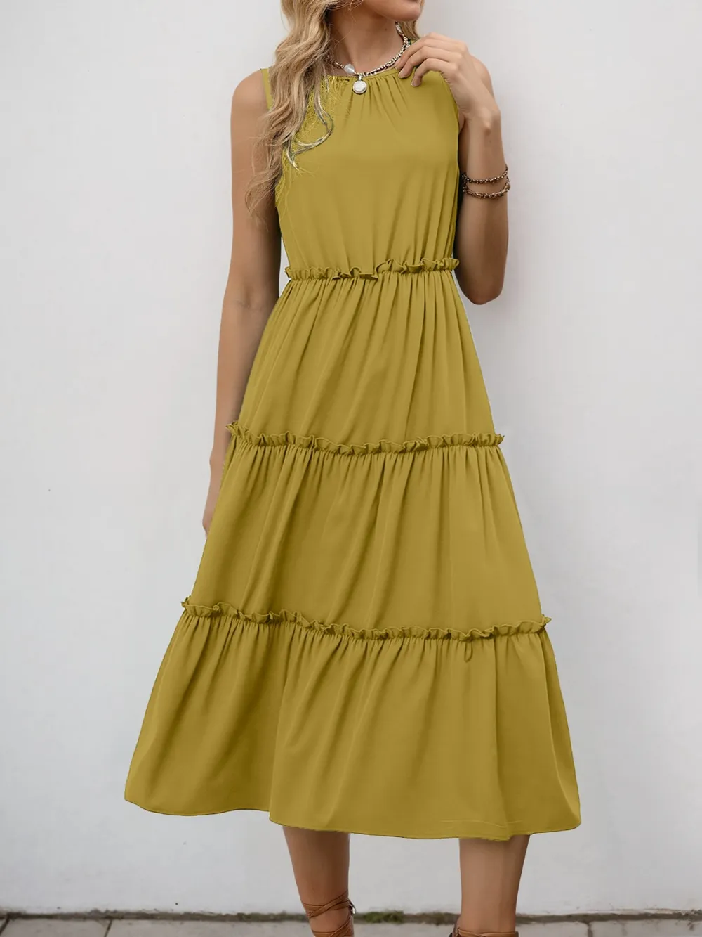 Frill Tiered Midi Dress, image 9